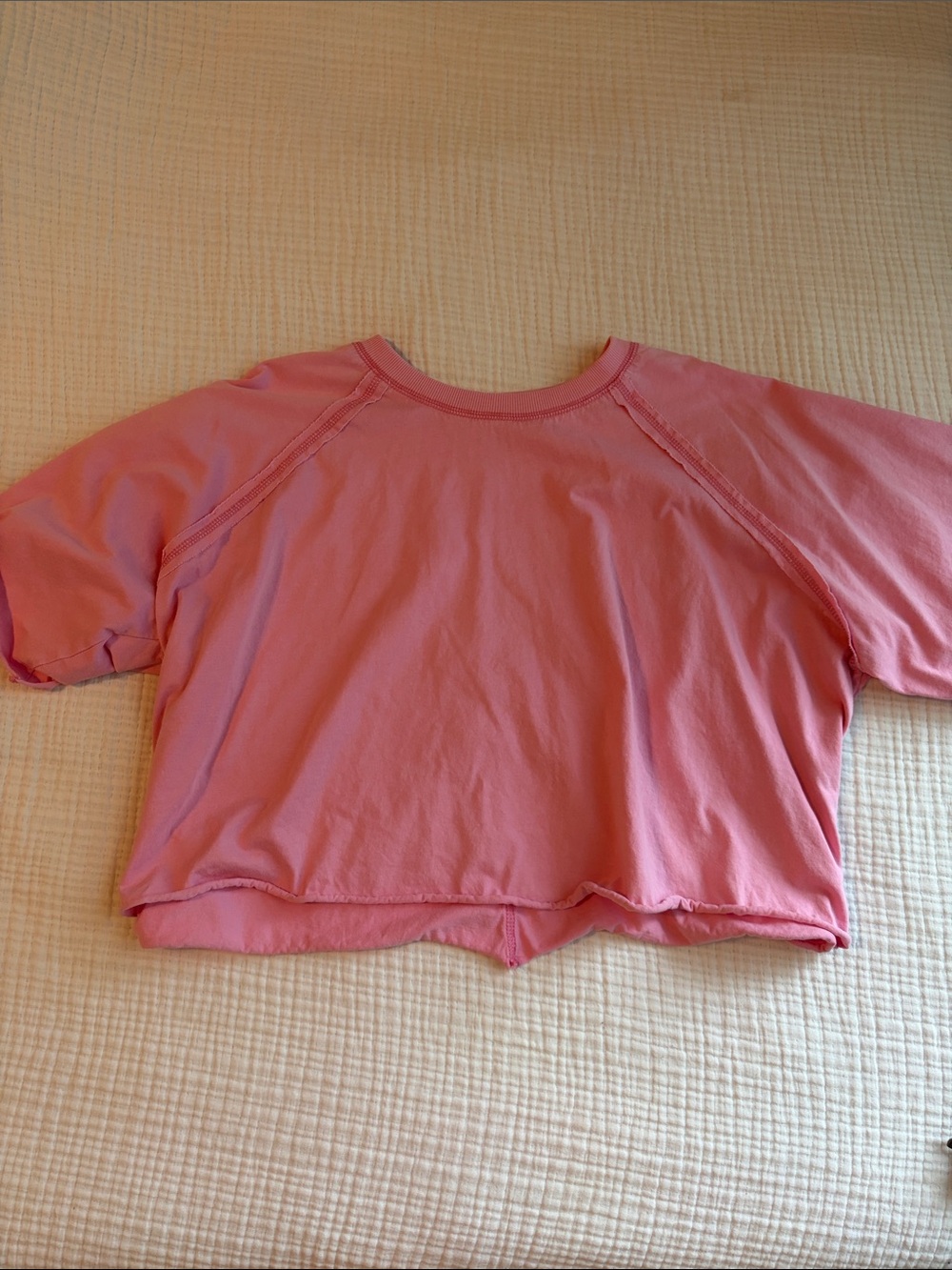 Pink Flowy Boxy Fit Crop Top Altar'd State
